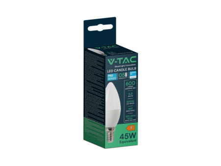 SKU 21113 VT-268 V-TAC PRO Lampadina LED Chip Samsung E14 6.5W Candela 6400K