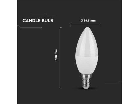 SKU 21113 VT-268 V-TAC PRO Lampadina LED Chip Samsung E14 6.5W Candela 6400K