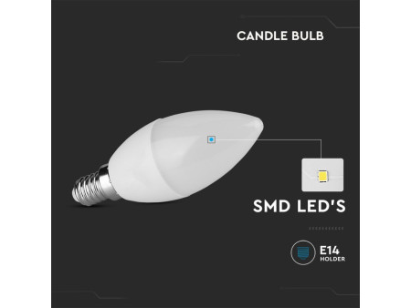 SKU 21112 VT-268 V-TAC PRO Lampadina LED Chip Samsung E14 6.5W Candela 4000K