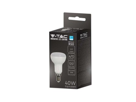 SKU 21140 VT-250 V-TAC PRO Lampadina LED Chip Samsung E14 4,8W R50 6500Kv