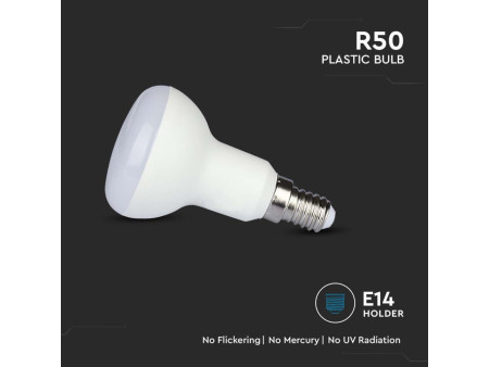 SKU 21140 VT-250 V-TAC PRO Lampadina LED Chip Samsung E14 4,8W R50 6500Kv