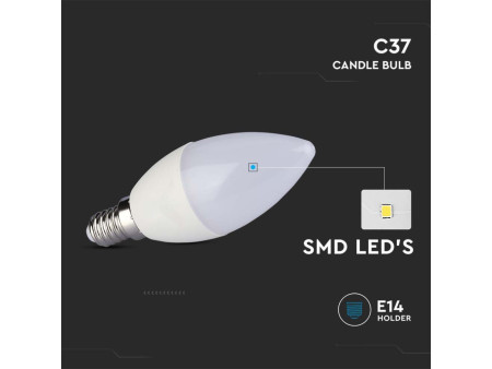 SKU 21171 VT-226-N V-TAC PRO Lampadina LED Chip Samsung E14 5,5W Candela 3000K