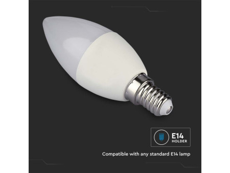 SKU 212754 VT-5114-N V-TAC Lampadina LED E14 4,5W a Candela per Google Home e Alexa con App V-Tac Smart RGB e 3 in 1 Dimmerabile