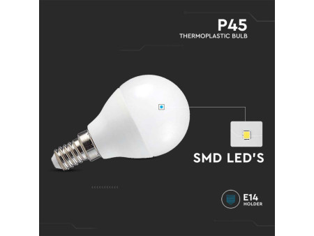 SKU 212756 VT-5154 V-TAC Lampadina LED E14 4,8W P45 per Google Home e Alexa con App V-Tac Smart RGB 3 in 1 Dimmerabile