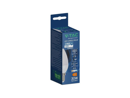 SKU 2141666 VT-1818 V-TAC PRO Lampadina LED Chip CREE E14 3,7W Candela 4000K