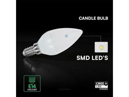SKU 2141666 VT-1818 V-TAC PRO Lampadina LED Chip CREE E14 3,7W Candela 4000K