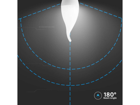 SKU 214164 VT-1818TP V-TAC Lampadina LED E14 3.7W Candela a Fiamma 3000K