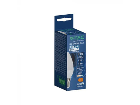 SKU 21425816 VT-1855 V-TAC PRO Lampadina LED Chip CREE E14 4,5W Candela 4000K