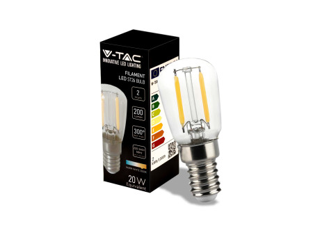 SKU 214445 VT-1952 V-TAC Lampadina LED E14 2W ST26 Filamento 4000K