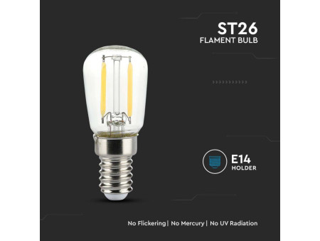 SKU 214445 VT-1952 V-TAC Lampadina LED E14 2W ST26 Filamento 4000K