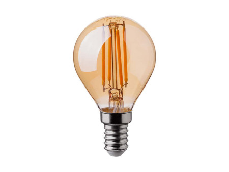 SKU 214499 VT-1953 V-TAC Lampadina LED E14 4W P45 Filamento Ambrato 2200K