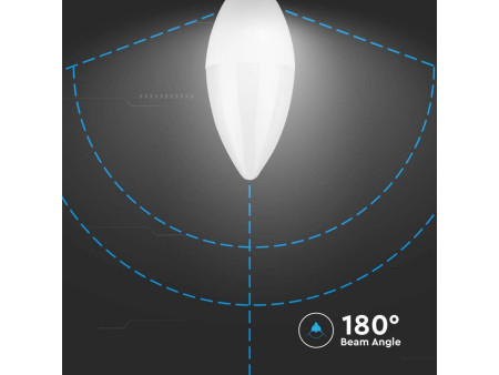 SKU 217265 VT-2076 V-TAC Lampadina LED E14 4,5W Candela 6500K (Box 3 Pezzi)