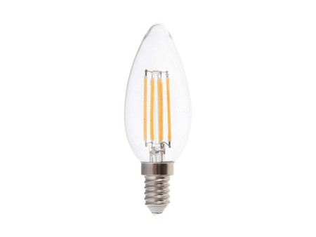 SKU 217423 VT-2127 V-TAC Lampadina LED E14 6W 100LM/W Candela Filamento 3000K