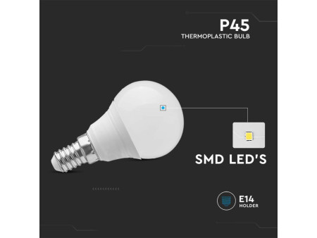 SKU 21863 VT-270-N V-TAC PRO Lamapadina LED Chip Samsung E14 6.5W P45 3000K
