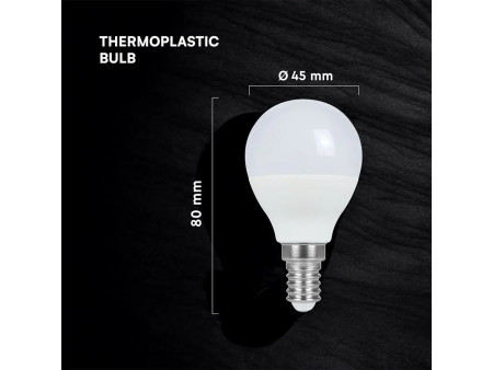 SKU 218636 VT-270 V-TAC PRO Lamapadina LED Chip CREE E14 6.5W P45 3000K