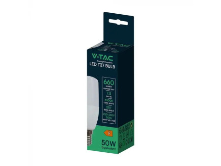 SKU 24032 VT-237 V-TAC Lampadina LED E14 7.5W T37 6500K