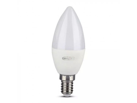 SKU 2754 VT-5114 V-TAC Lampadina LED E14 4,5W Candela Google Home Alexa con App V-Tac Smart Light RGB+2700K-6500K Dimmerabile