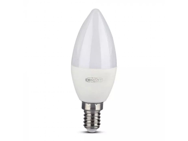 SKU 2754 VT-5114 V-TAC Lampadina LED E14 4,5W Candela Google Home Alexa con App V-Tac Smart Light RGB+2700K-6500K Dimmerabile