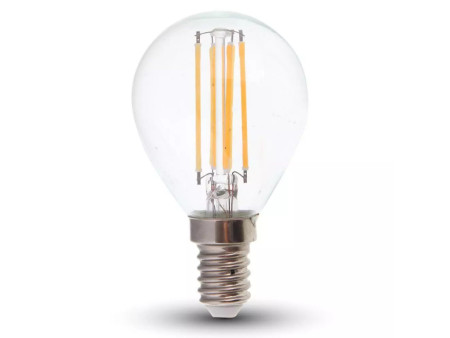 SKU 2846 VT-2466 V-TAC Lampadina LED E14 6W 100LM/W P45 Filamento 4000K