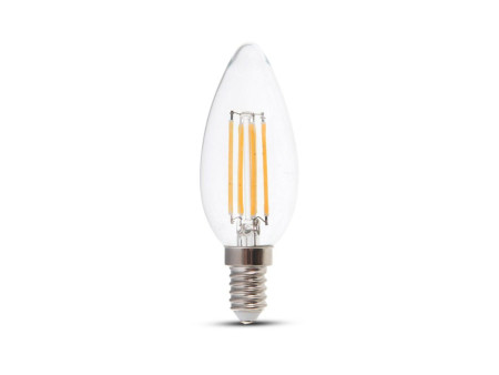 SKU 2848 VT-2327 V-TAC Lampadina LED E14 6W 130LM/W Candela Filamento 2700K