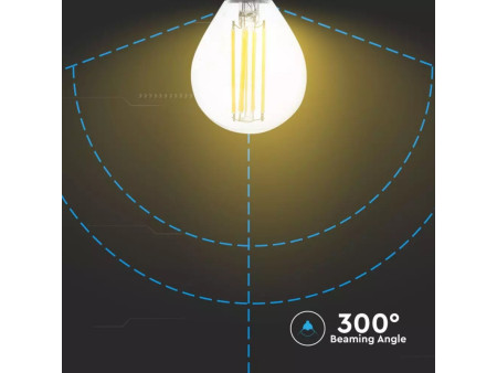 SKU 2856 VT-2486 V-TAC Lampadina LED Bulb E14 6W 130LM/W Filamento P45 6400K