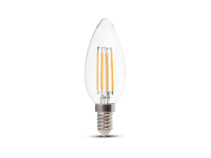 SKU 2870 VT-2304D V-TAC Lampadina LED E14 4W Candela Filamento 3000K Dimmerabilev
