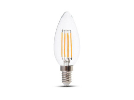 SKU 2870 VT-2304D V-TAC Lampadina LED E14 4W Candela Filamento 3000K Dimmerabilev