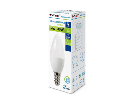 SKU 4166 VT-1818 V-TAC Lampadina LED E14 4W Candela 4000K