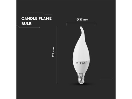 SKU 4164 VT-1818TP V-TAC Lampadina LED E14 4W Candela a Fiamma 2700K