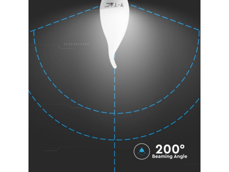 SKU 4164 VT-1818TP V-TAC Lampadina LED E14 4W Candela a Fiamma 2700K