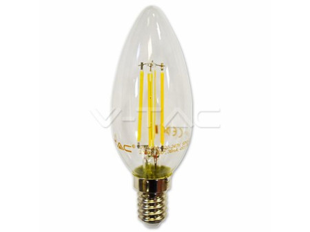 SKU 4365 VT-1986D V-TAC Lampadina LED E14 4W Candela Filamento 2700K Dimmerabile