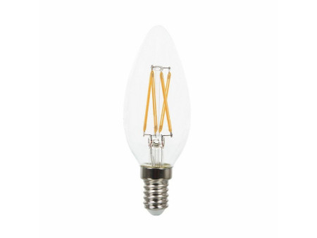 SKU 43651 VT-1986D V-TAC Lampadina LED E14 4W 100LM/W Candela Filamento Incrociato 2700K Dimmerabile