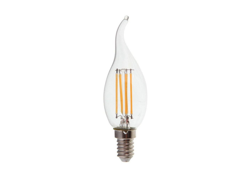 SKU 4366 VT-1997D V-TAC Lampadina LED E14 4W 100LM/W Candela a Fiamma Filamento 2700K Dimmerabile