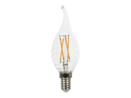SKU 43881 VT-1995D V-TAC Lampadina LED E14 4W Candela a Fiamma Tortiglione Filamento Incrociato 2700K Dimmerabile