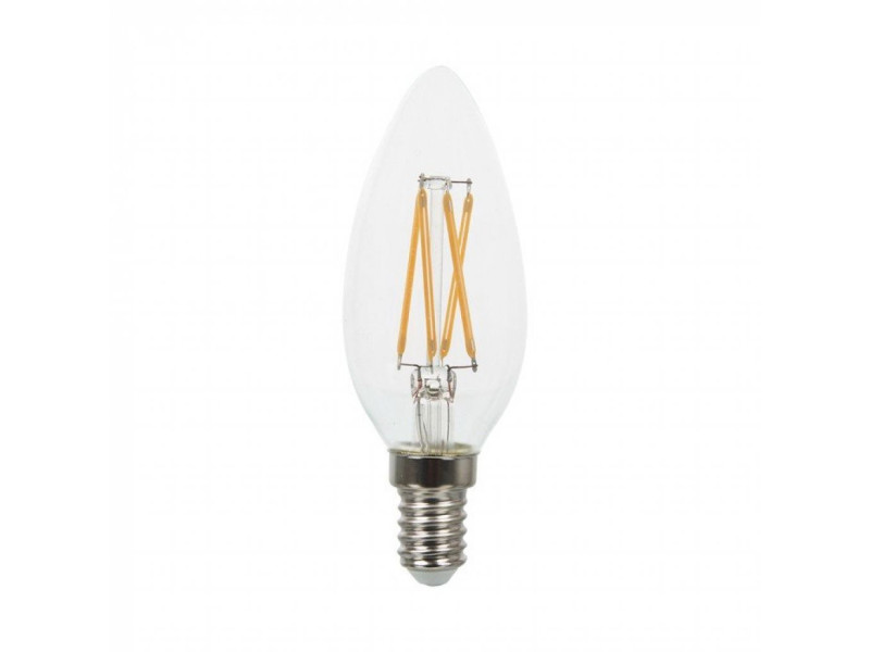 SKU 44141 VT-1986 V-TAC Lampadina LED E14 4W Candela Filamento Incrociato 6400K