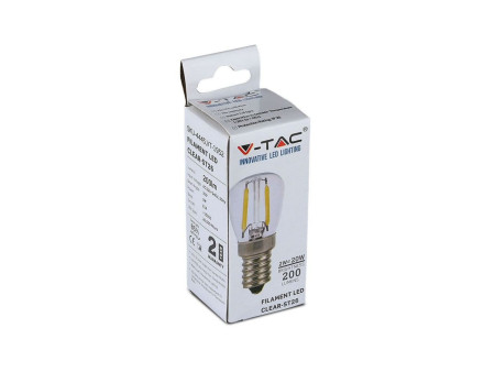 SKU 4446 VT-1952 V-TAC Lampadina LED E14 2W ST26 Filamento 6400K