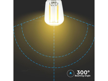 SKU 4446 VT-1952 V-TAC Lampadina LED E14 2W ST26 Filamento 6400K
