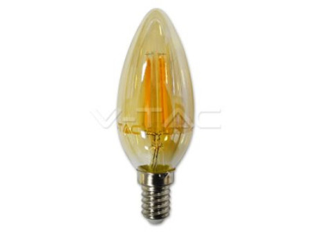 SKU 4462 VT-1982 V-TAC Lampadina LED E14 4W 100LM/W Candela Filamento Ambrato 2200K