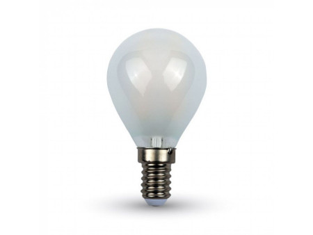 SKU 44941 VT-1835 V-TAC Lampadina LED E14 4W 100LM/W P45 Filamento Incrociato Satinato 6400K