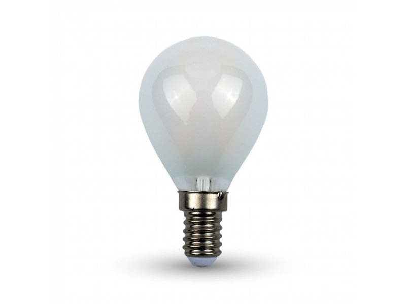 SKU 44941 VT-1835 V-TAC Lampadina LED E14 4W 100LM/W P45 Filamento Incrociato Satinato 6400K