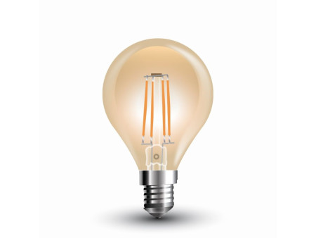 SKU 4499 VT-1953 V-TAC Lampadina LED E14 4W P45 Filamento Ambrato 2200K
