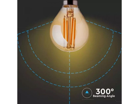 SKU 4499 VT-1953 V-TAC Lampadina LED E14 4W P45 Filamento Ambrato 2200K