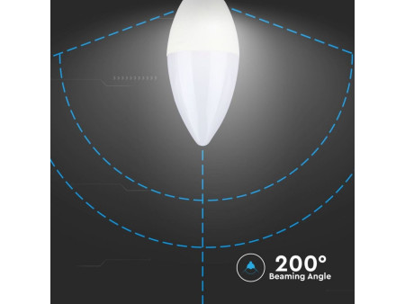 SKU 7293 VT-2106-B V-TAC Lampadina LED E14 5,5W Candela 6400K (Blister 2 pezzi)
