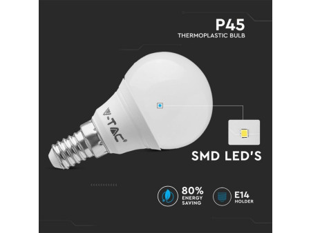 SKU 7358 VT-2156 V-TAC Lampadina LED E14 5,5W P45 4000K (Box 3 Pezzi)