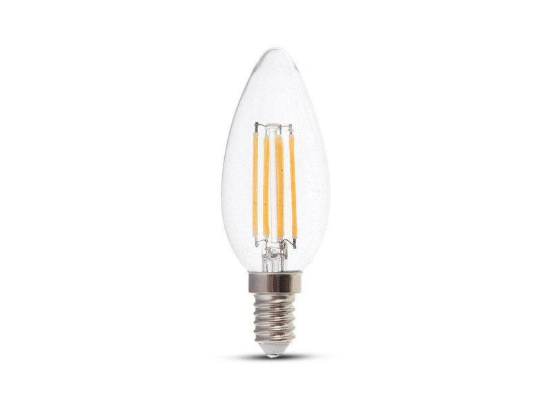 SKU 7424 VT-2127 V-TAC Lampadina LED E14 6W Candela Filamento 4000K