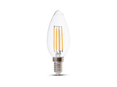 SKU 7423 VT-2127 V-TAC Lampadina LED E14 6W 100LM/W Candela Filamento 2700K