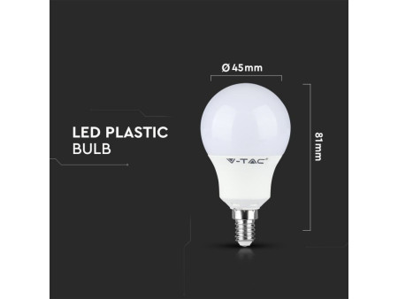 SKU 7489 VT-2236 V-TAC Lampadina LED E14 5,5W P45 4000K CRI95