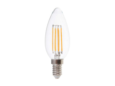 SKU 7807 VT-21125 V-TAC Lampadina LED E14 5.5W 110LM/W Candela Filamento 4000K Dimmerabile