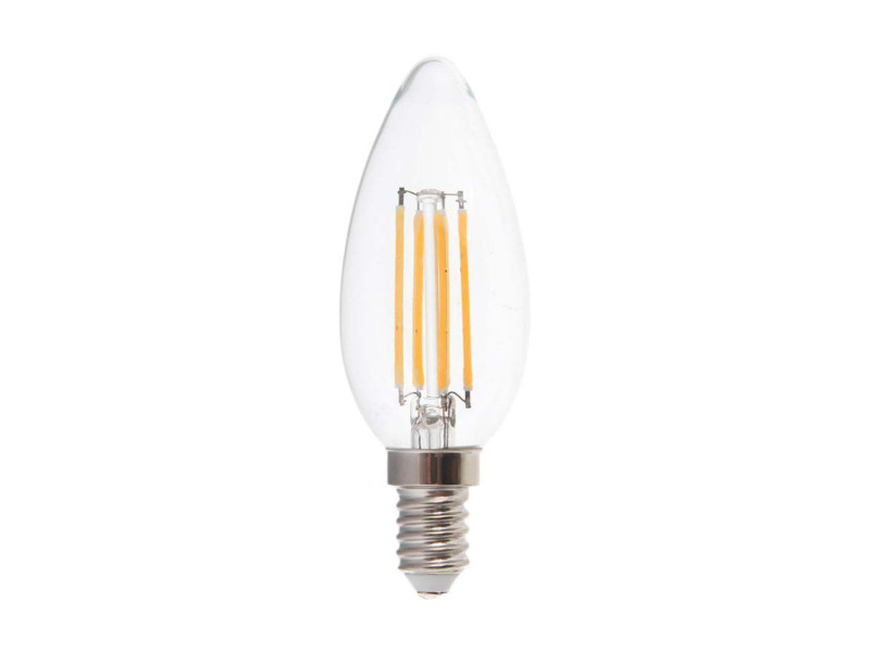 SKU 7806 VT-21125 V-TAC Lampadina LED E14 5.5W 110LM/W Candela Filamento 3000K Dimmerabile