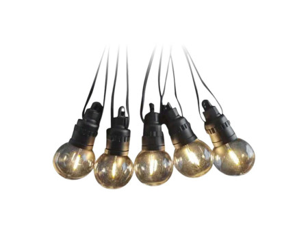 SKU 7804 VT-70512 V-TAC Catenaria LED Solare 12m con 10 Lampadine 0.5W con Telecomando 3000K IP44